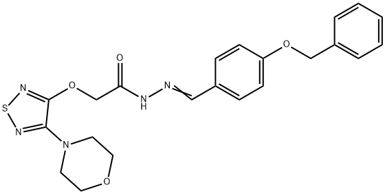 N'-[4-(benzyloxy)benzylidene]-2-{[4-(4-morpholinyl)-1,2,5-thiadiazol-3-yl]oxy}acetohydrazide Structure