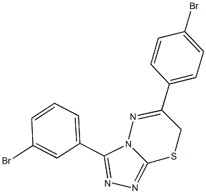 3-(3-bromophenyl)-6-(4-bromophenyl)-7H-[1,2,4]triazolo[3,4-b][1,3,4]thiadiazine,380651-27-4,结构式