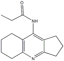 N-(2,3,5,6,7,8-hexahydro-1H-cyclopenta[b]quinolin-9-yl)propanamide Struktur