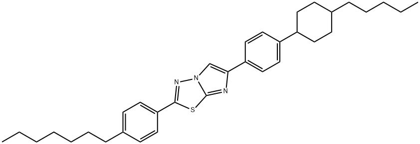 2-(4-heptylphenyl)-6-[4-(4-pentylcyclohexyl)phenyl]imidazo[2,1-b][1,3,4]thiadiazole Structure