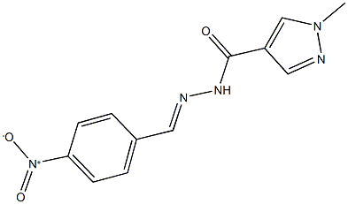 N'-{4-nitrobenzylidene}-1-methyl-1H-pyrazole-4-carbohydrazide Structure