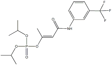 diisopropyl 1-methyl-3-oxo-3-[3-(trifluoromethyl)anilino]-1-propenyl phosphate Structure