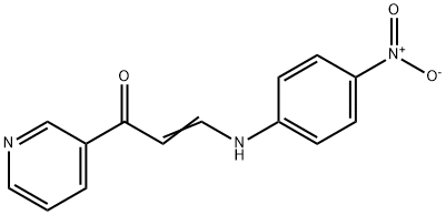 3-{4-nitroanilino}-1-(3-pyridinyl)-2-propen-1-one 化学構造式