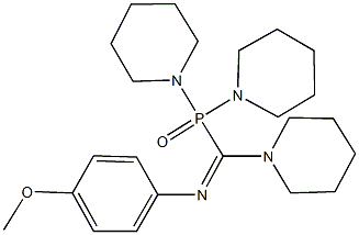 N-[[di(1-piperidinyl)phosphoryl](1-piperidinyl)methylene]-N-(4-methoxyphenyl)amine Struktur