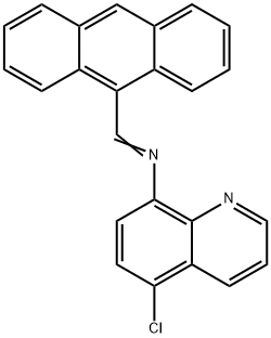 N-(9-anthrylmethylene)-N-(5-chloro-8-quinolinyl)amine Struktur