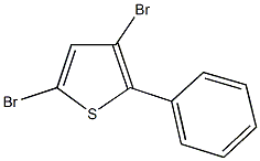 3,5-dibromo-2-phenylthiophene 化学構造式