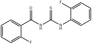 N-(2-fluorobenzoyl)-N'-(2-fluorophenyl)thiourea 化学構造式