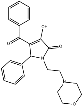 4-benzoyl-3-hydroxy-1-[2-(4-morpholinyl)ethyl]-5-phenyl-1,5-dihydro-2H-pyrrol-2-one Struktur