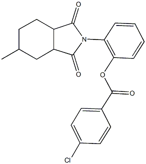 2-(5-methyl-1,3-dioxooctahydro-2H-isoindol-2-yl)phenyl 4-chlorobenzoate Structure