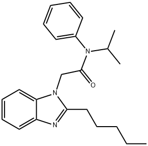 N-isopropyl-2-(2-pentyl-1H-benzimidazol-1-yl)-N-phenylacetamide Structure