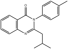 2-isobutyl-3-(4-methylphenyl)quinazolin-4(3H)-one 化学構造式