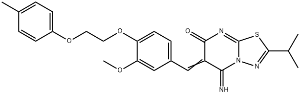 5-imino-2-isopropyl-6-{3-methoxy-4-[2-(4-methylphenoxy)ethoxy]benzylidene}-5,6-dihydro-7H-[1,3,4]thiadiazolo[3,2-a]pyrimidin-7-one|