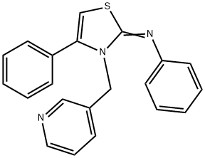 N-phenyl-N-(4-phenyl-3-(3-pyridinylmethyl)-1,3-thiazol-2(3H)-ylidene)amine,381171-69-3,结构式