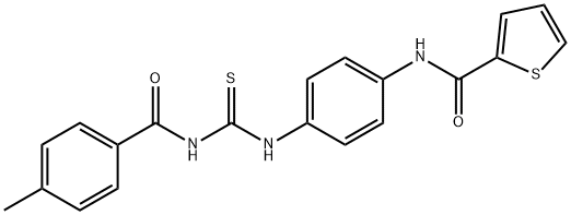 N-[4-({[(4-methylbenzoyl)amino]carbothioyl}amino)phenyl]-2-thiophenecarboxamide 结构式