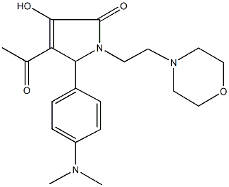 4-acetyl-5-[4-(dimethylamino)phenyl]-3-hydroxy-1-[2-(4-morpholinyl)ethyl]-1,5-dihydro-2H-pyrrol-2-one 化学構造式