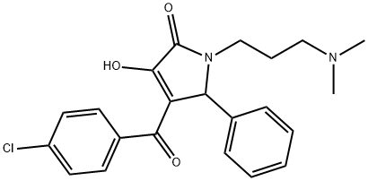 4-(4-chlorobenzoyl)-1-[3-(dimethylamino)propyl]-3-hydroxy-5-phenyl-1,5-dihydro-2H-pyrrol-2-one 结构式