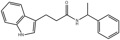 3-(1H-indol-3-yl)-N-(1-phenylethyl)propanamide Struktur