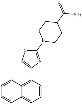 1-[4-(1-naphthyl)-1,3-thiazol-2-yl]-4-piperidinecarboxamide Structure