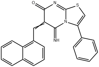 5-imino-6-(1-naphthylmethylene)-3-phenyl-5,6-dihydro-7H-[1,3]thiazolo[3,2-a]pyrimidin-7-one Structure