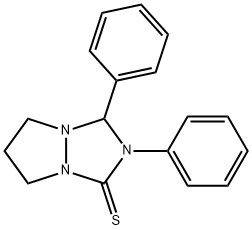 2,3-diphenyltetrahydro-1H,5H-pyrazolo[1,2-a][1,2,4]triazole-1-thione 结构式