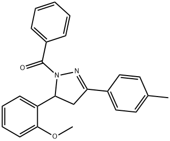 381200-01-7 1-benzoyl-5-(2-methoxyphenyl)-3-(4-methylphenyl)-4,5-dihydro-1H-pyrazole