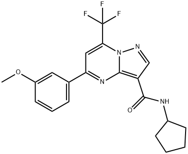 381206-05-9 N-cyclopentyl-5-(3-methoxyphenyl)-7-(trifluoromethyl)pyrazolo[1,5-a]pyrimidine-3-carboxamide