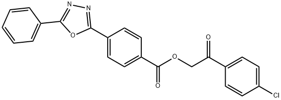 2-(4-chlorophenyl)-2-oxoethyl 4-(5-phenyl-1,3,4-oxadiazol-2-yl)benzoate Structure