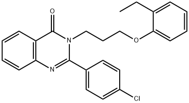 2-(4-chlorophenyl)-3-[3-(2-ethylphenoxy)propyl]-4(3H)-quinazolinone 化学構造式