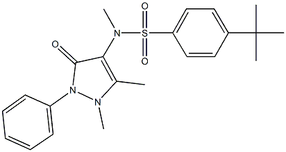 4-tert-butyl-N-(1,5-dimethyl-3-oxo-2-phenyl-2,3-dihydro-1H-pyrazol-4-yl)-N-methylbenzenesulfonamide Structure