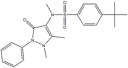 4-tert-butyl-N-(1,5-dimethyl-3-oxo-2-phenyl-2,3-dihydro-1H-pyrazol-4-yl)-N-methylbenzenesulfonamide|