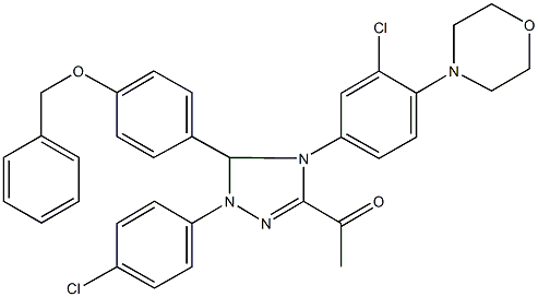 381672-01-1 1-[5-[4-(benzyloxy)phenyl]-4-[3-chloro-4-(4-morpholinyl)phenyl]-1-(4-chlorophenyl)-4,5-dihydro-1H-1,2,4-triazol-3-yl]ethanone