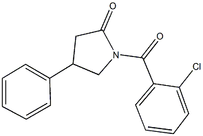 1-(2-chlorobenzoyl)-4-phenylpyrrolidin-2-one,381678-20-2,结构式