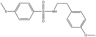 N-[2-(4-methoxyphenyl)ethyl]-4-(methylsulfanyl)benzenesulfonamide,381679-96-5,结构式