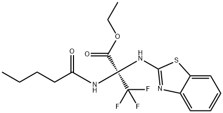 381681-71-6 ethyl 2-(1,3-benzothiazol-2-ylamino)-3,3,3-trifluoro-2-(pentanoylamino)propanoate