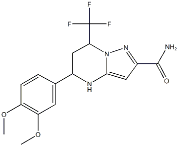 5-(3,4-dimethoxyphenyl)-7-(trifluoromethyl)-4,5,6,7-tetrahydropyrazolo[1,5-a]pyrimidine-2-carboxamide Structure