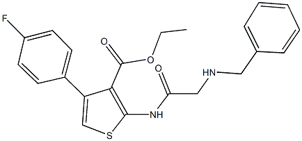 ethyl 2-{[(benzylamino)acetyl]amino}-4-(4-fluorophenyl)-3-thiophenecarboxylate,381687-65-6,结构式