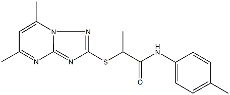 2-[(5,7-dimethyl[1,2,4]triazolo[1,5-a]pyrimidin-2-yl)sulfanyl]-N-(4-methylphenyl)propanamide Structure