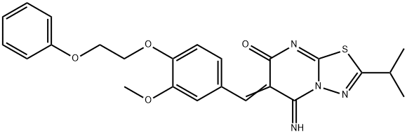 5-imino-2-isopropyl-6-[3-methoxy-4-(2-phenoxyethoxy)benzylidene]-5,6-dihydro-7H-[1,3,4]thiadiazolo[3,2-a]pyrimidin-7-one|