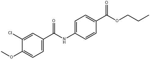 propyl 4-[(3-chloro-4-methoxybenzoyl)amino]benzoate Structure