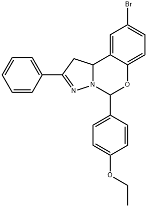 4-(9-bromo-2-phenyl-1,10b-dihydropyrazolo[1,5-c][1,3]benzoxazin-5-yl)phenyl ethyl ether Structure