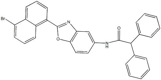 N-[2-(5-bromo-1-naphthyl)-1,3-benzoxazol-5-yl]-2,2-diphenylacetamide Structure