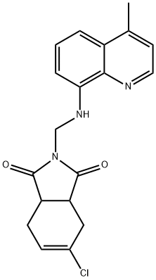 5-chloro-2-{[(4-methylquinolin-8-yl)amino]methyl}-3a,4,7,7a-tetrahydro-1H-isoindole-1,3(2H)-dione,381704-99-0,结构式