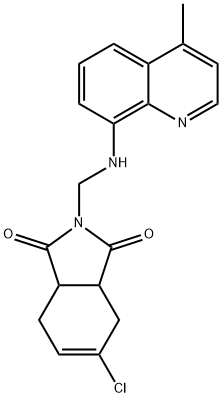 5-chloro-2-{[(4-methylquinolin-8-yl)amino]methyl}-3a,4,7,7a-tetrahydro-1H-isoindole-1,3(2H)-dione Structure