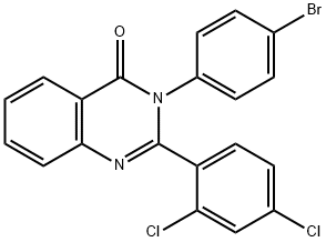 3-(4-bromophenyl)-2-(2,4-dichlorophenyl)quinazolin-4(3H)-one 化学構造式