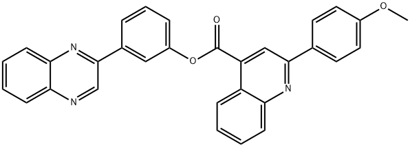 3-(2-quinoxalinyl)phenyl 2-(4-methoxyphenyl)-4-quinolinecarboxylate,381714-29-0,结构式