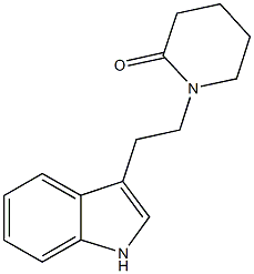 1-[2-(1H-indol-3-yl)ethyl]-2-piperidinone Struktur