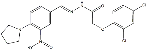 2-(2,4-dichlorophenoxy)-N'-[3-nitro-4-(1-pyrrolidinyl)benzylidene]acetohydrazide Struktur