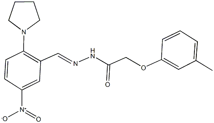 382157-74-6 N'-[5-nitro-2-(1-pyrrolidinyl)benzylidene]-2-(3-methylphenoxy)acetohydrazide