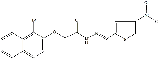 2-[(1-bromo-2-naphthyl)oxy]-N'-({4-nitro-2-thienyl}methylene)acetohydrazide|