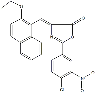 2-{4-chloro-3-nitrophenyl}-4-[(2-ethoxy-1-naphthyl)methylene]-1,3-oxazol-5(4H)-one,382161-11-7,结构式